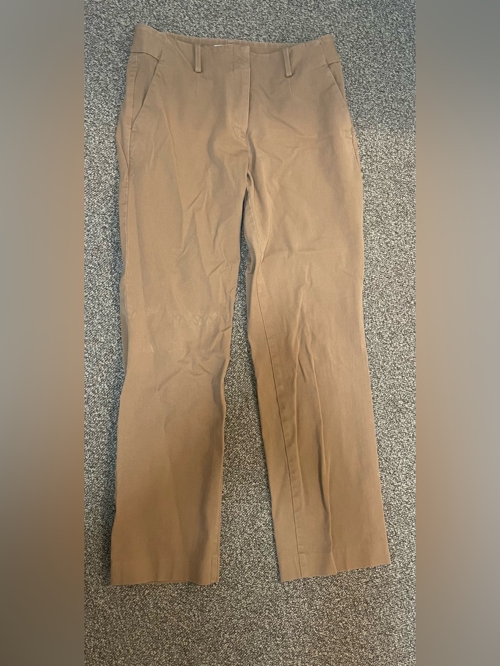 Talbots Womens Khaki Straight-Leg Chinos - Tan
